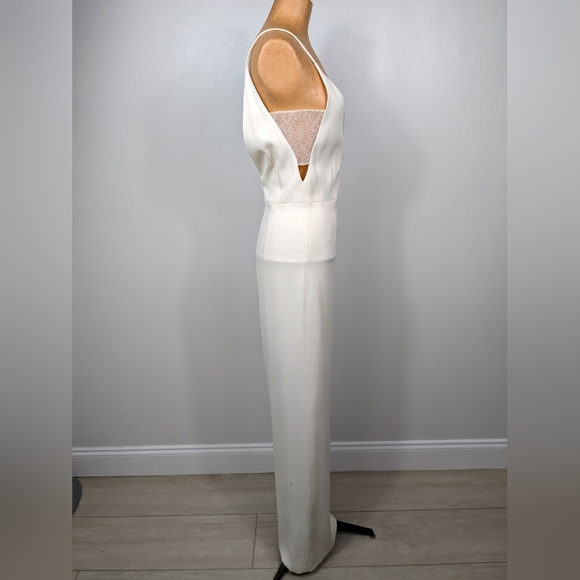 Grace MMXIII Brian Maxi Dress Ecru White Bridal Wedding Formal Lace Size 0 FLAW - Picture 8 of 16